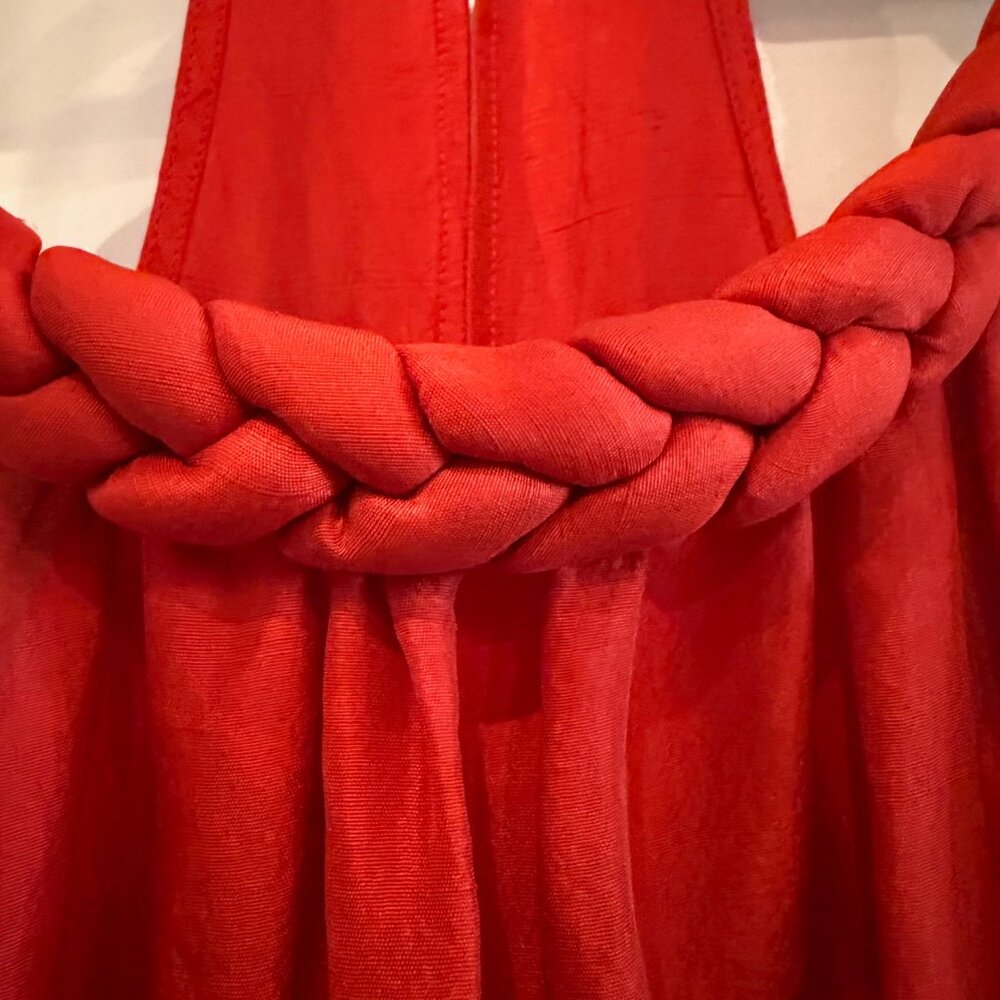 Calypso St. Barth Rust Red Braided Dress Small - Picture 3 of 9